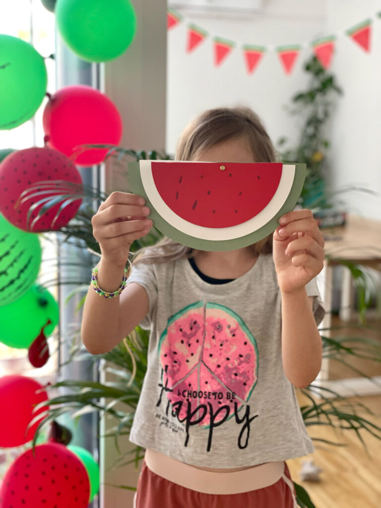 Einfache DIY Einladung zur Wassermelonen Party basteln